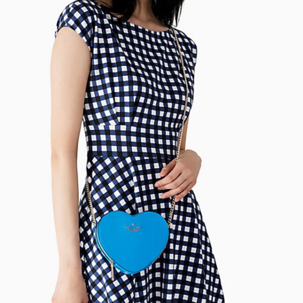 Kate Spade New York Love Shack Mini Heart Crossbody Bag Summer Night - Picture 4 of 4
